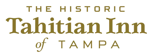 Text reads: “The History of Tampa,” glowing gold lettering on a dark, speckled background.